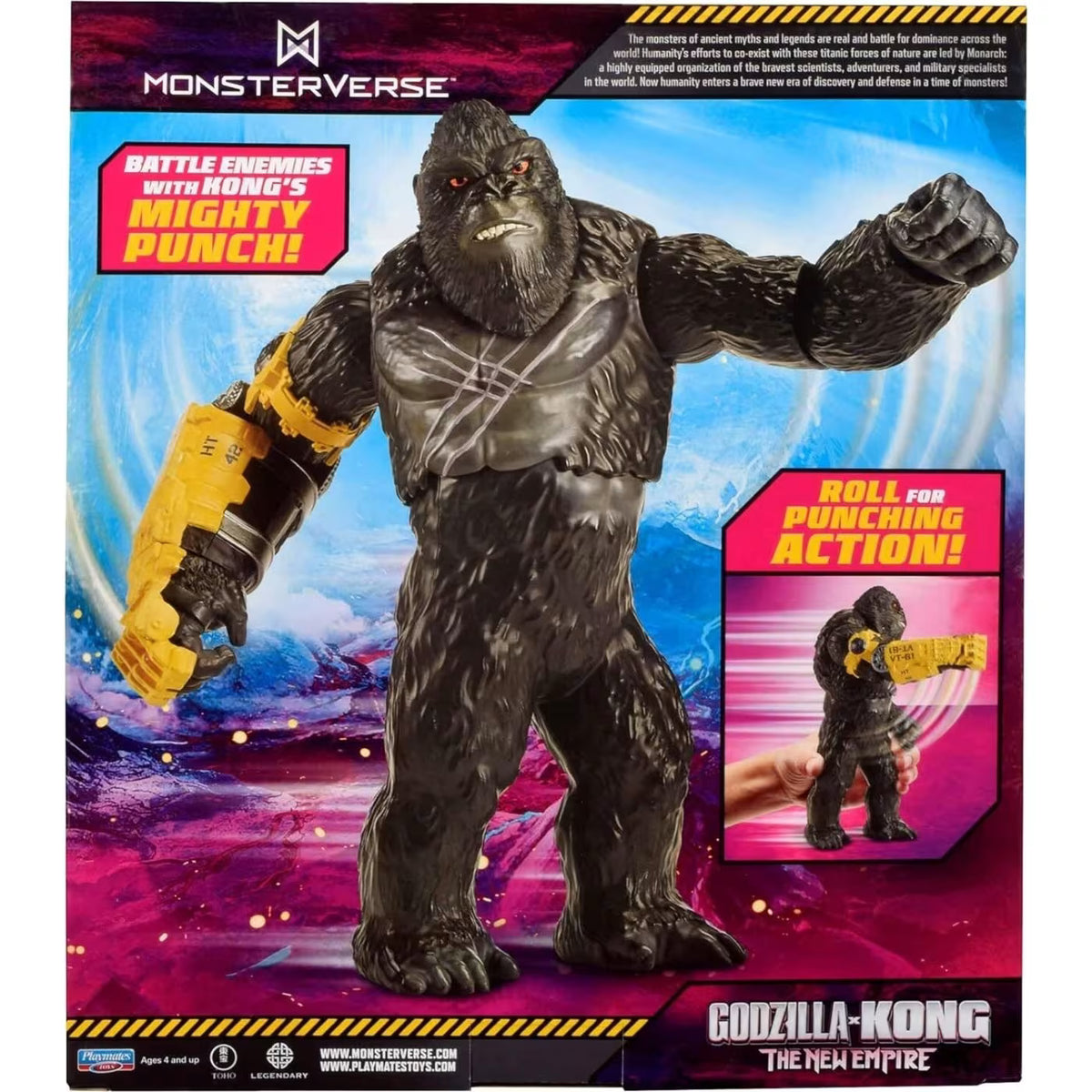Monsterverse Godzilla X Kong Γίγας Φιγούρα με Κίνηση 28cm Roll n' Battle Kong (MN320100) - Fun Planet