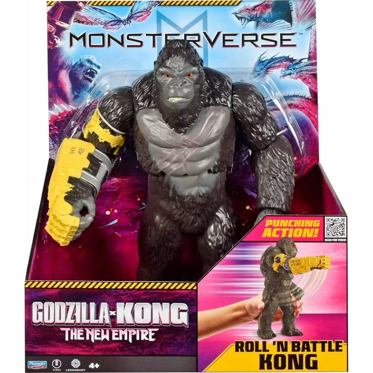 Monsterverse Godzilla X Kong Γίγας Φιγούρα με Κίνηση 28cm Roll n' Battle Kong (MN320100) - Fun Planet