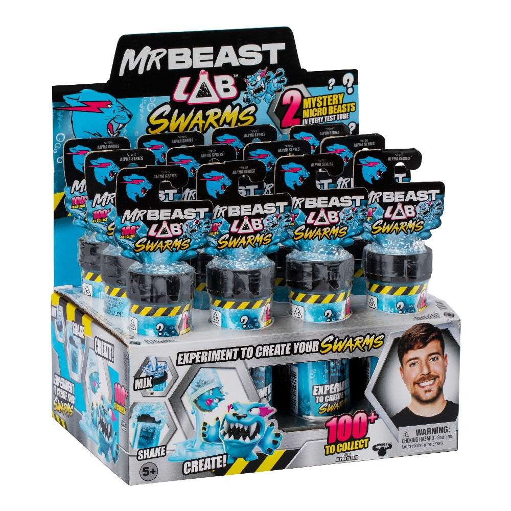 Mr Beast Lab Swarms Test Tube με 2 Micro Beasts Φιγούρες Έκπληξη (24702) - Fun Planet