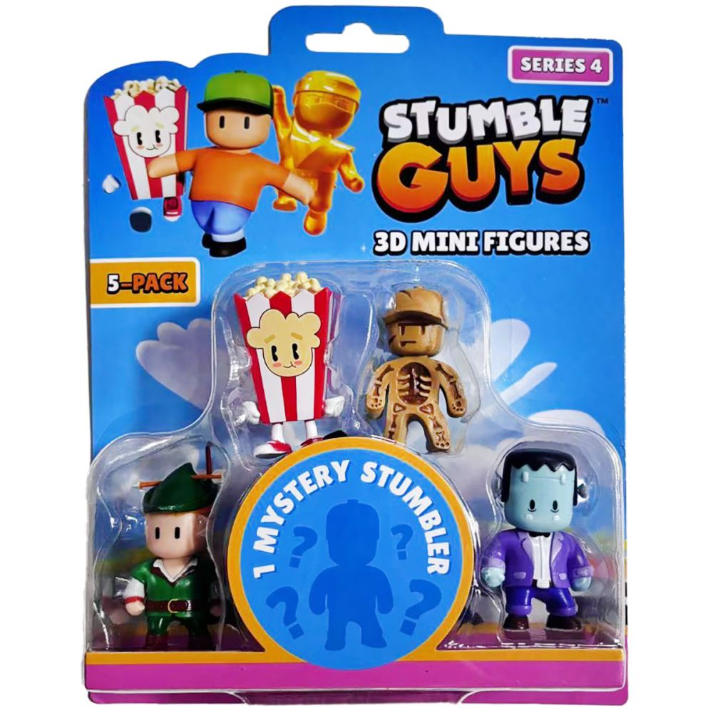 Stumble Guys 3D Mini Figures Series 4 5 Pack (40005) - Fun Planet