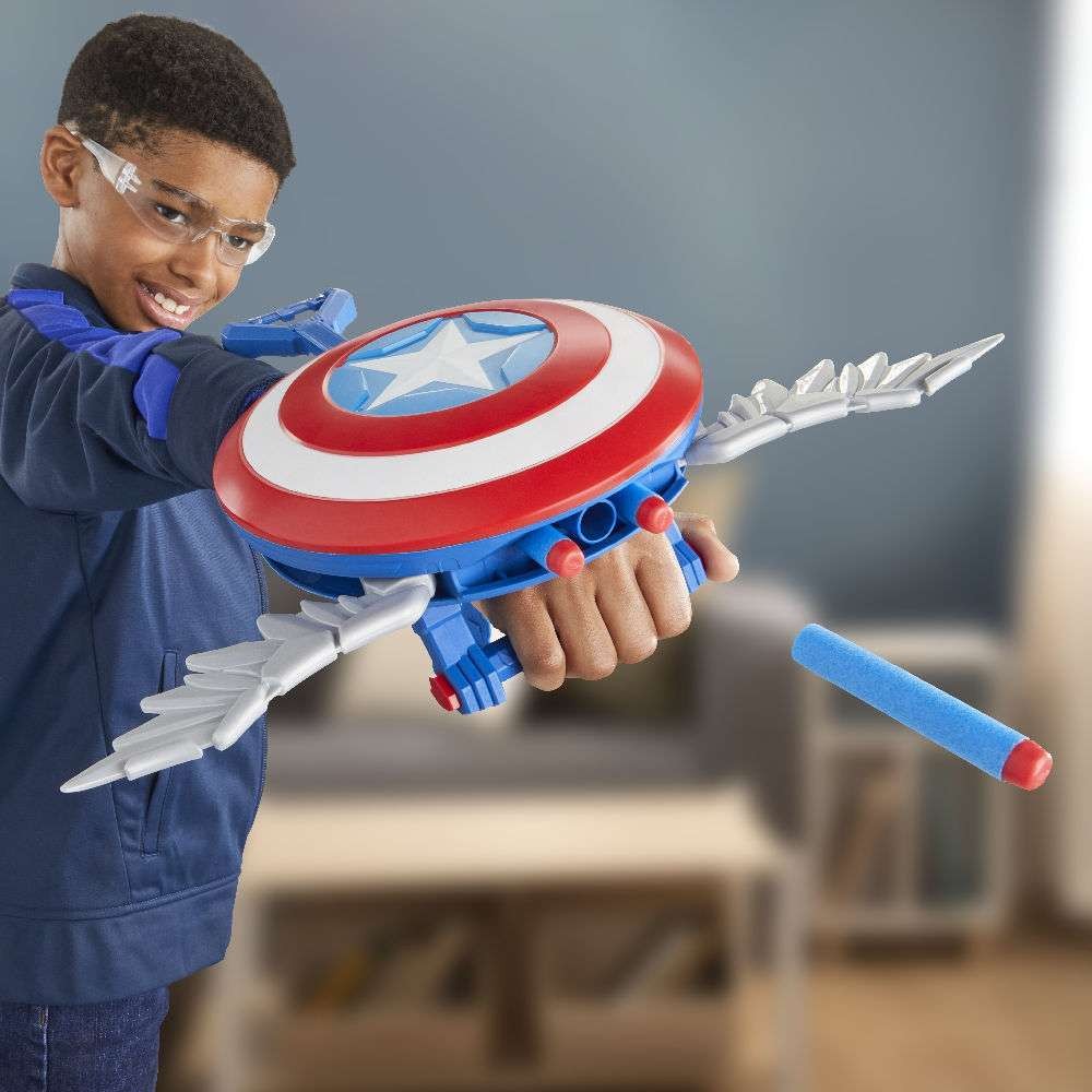 Marvel Captain America Brave New World Nerf Skyshot Blaster Role Play (F9302) - Fun Planet