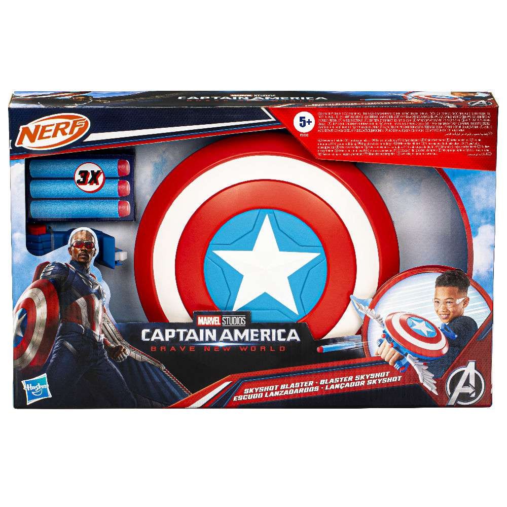 Marvel Captain America Brave New World Nerf Skyshot Blaster Role Play (F9302) - Fun Planet