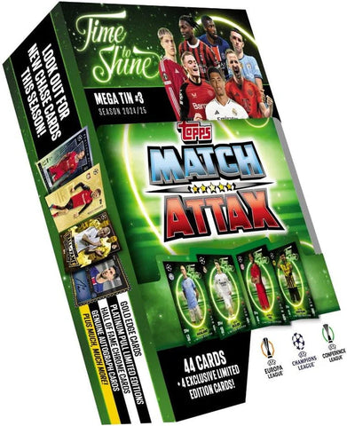 Match Attax Season 2024/25 Topps UEFA Champions Europa Conference League Mega Tin 'Time to Shine' Κάρτες (UL4-MD1124.T01)