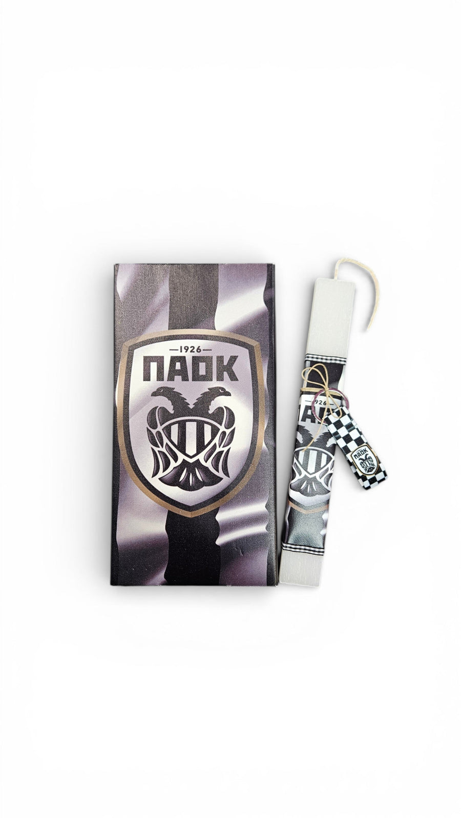 Λαμπάδα Αρωματική με Καμβά 30x15x2εκ ΠΑΟΚ και Κουτί Δώρου (K161)