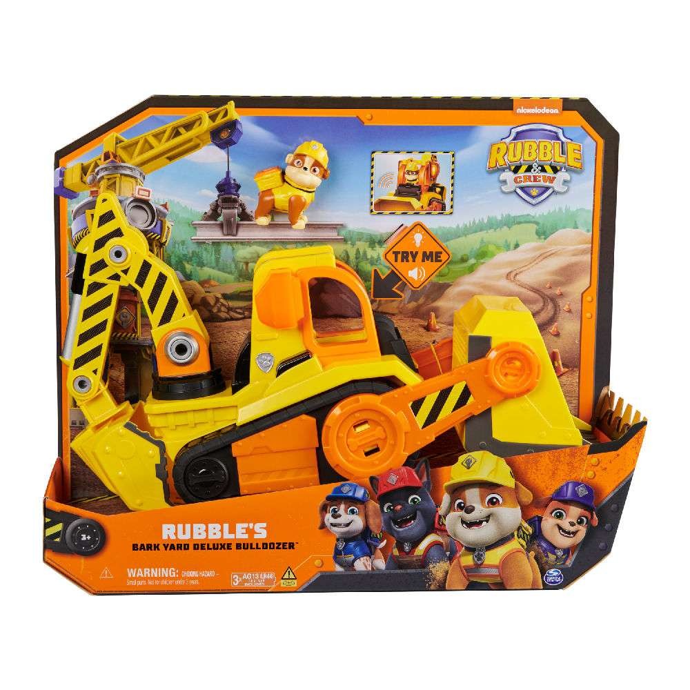 Rubble & Crew: Rubble's - Bark Yard Deluxe Bulldozer Vehicle (6068074) - Fun Planet