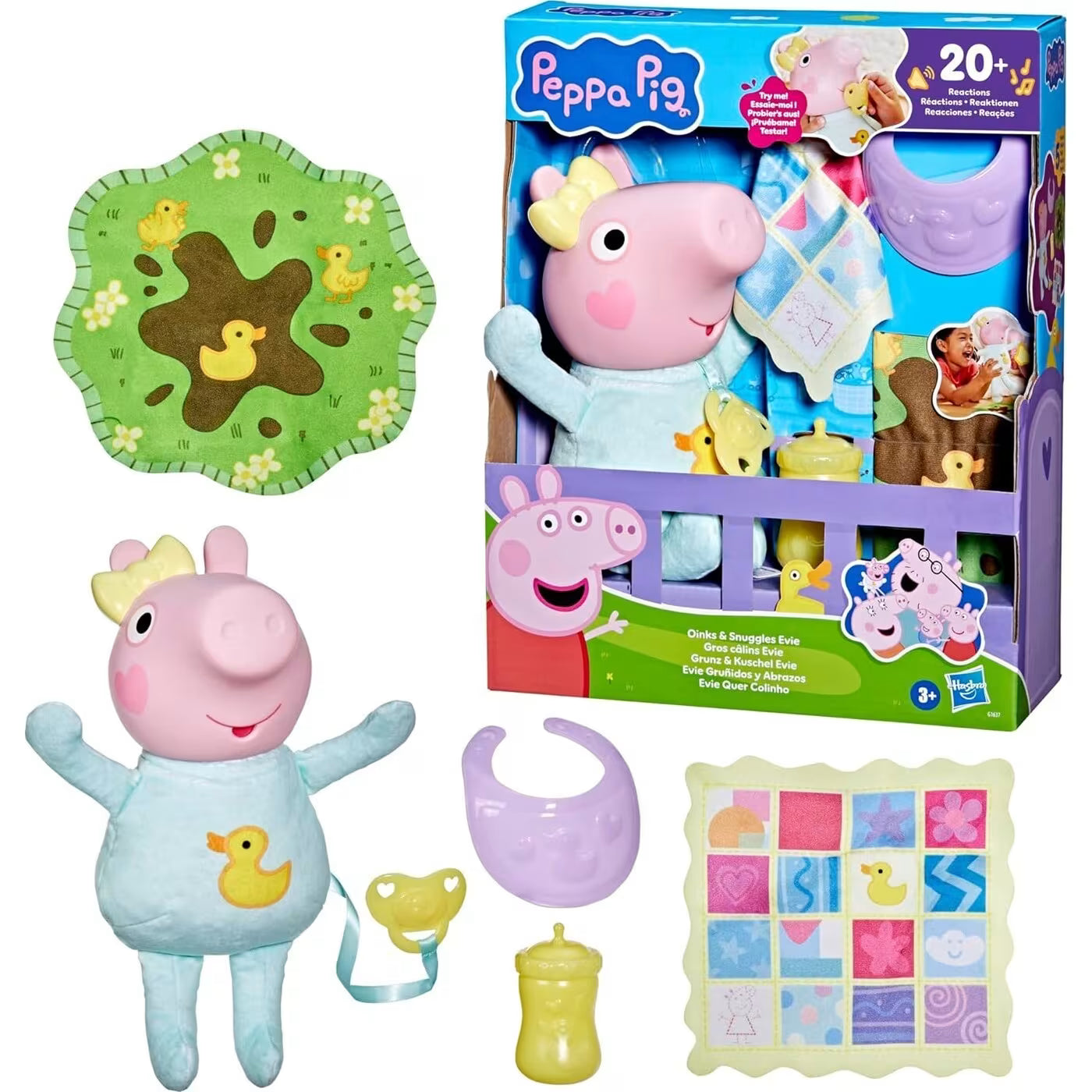 Peppa Pig Oinks and Snuggles Evie Interactive Baby Doll (G1637)