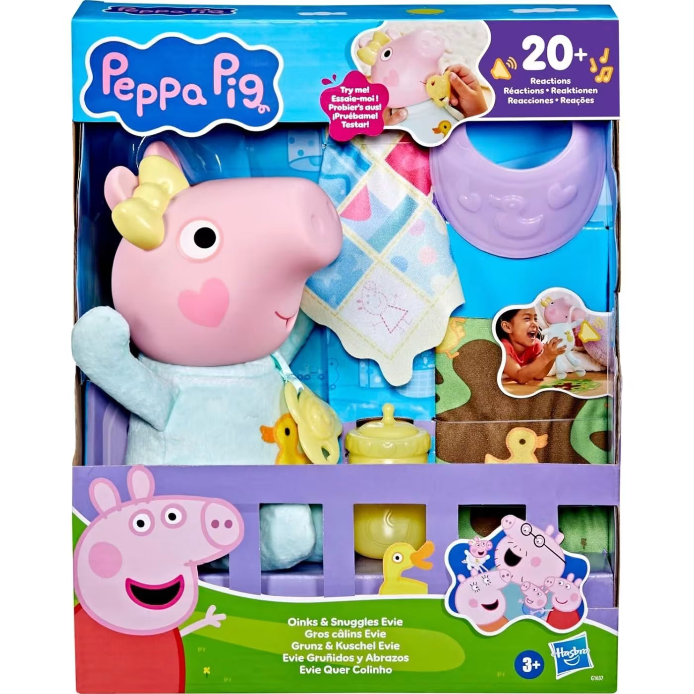 Peppa Pig Oinks and Snuggles Evie Interactive Baby Doll (G1637)