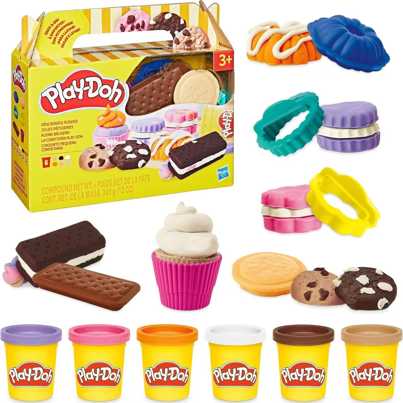 Play-Doh Little Bakery Playset Crazy Cakes & Cookies (G1615) - Fun Planet