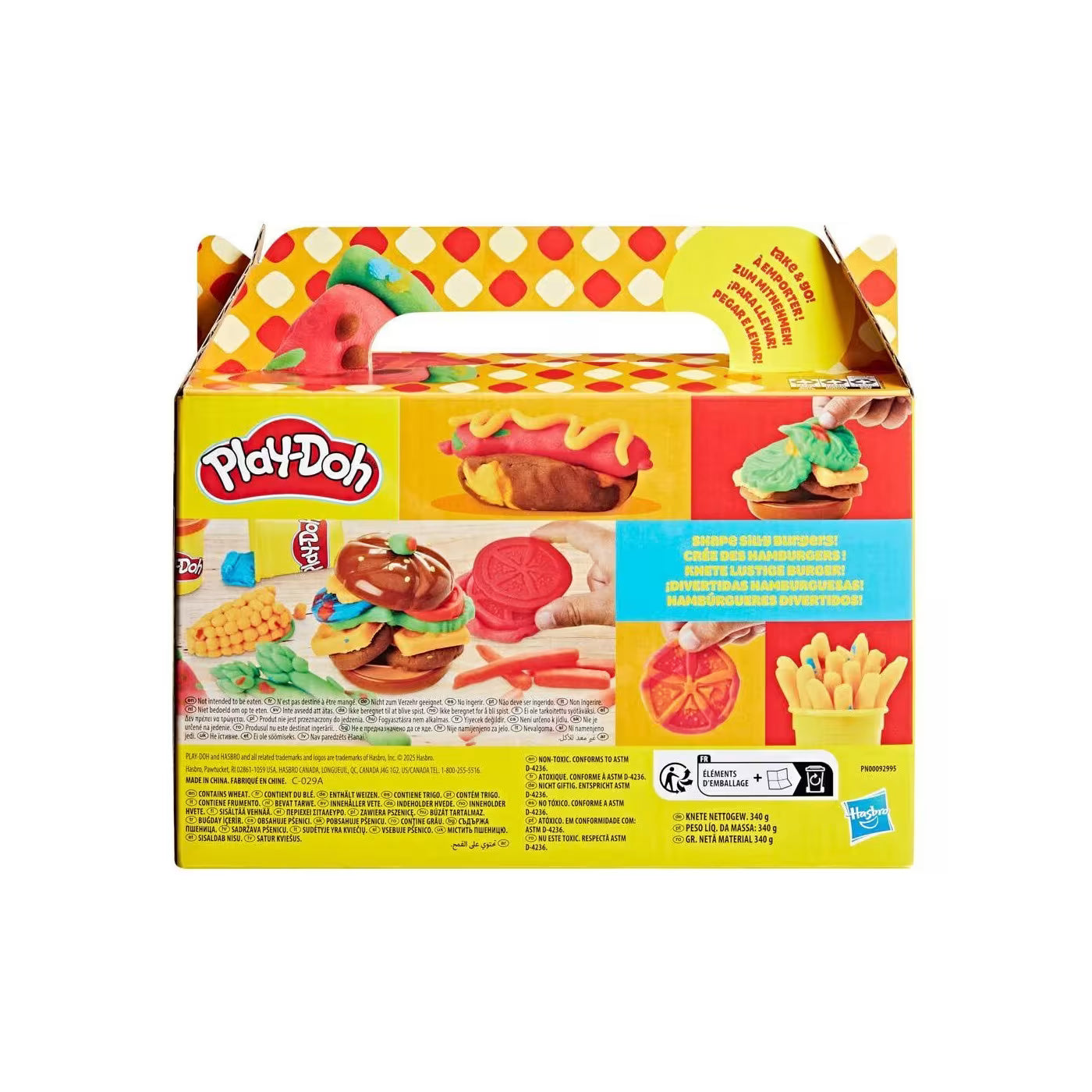 Play-Doh Food Shapes Grill Fun Playset Shape Silly Burgers (G1614) - Fun Planet