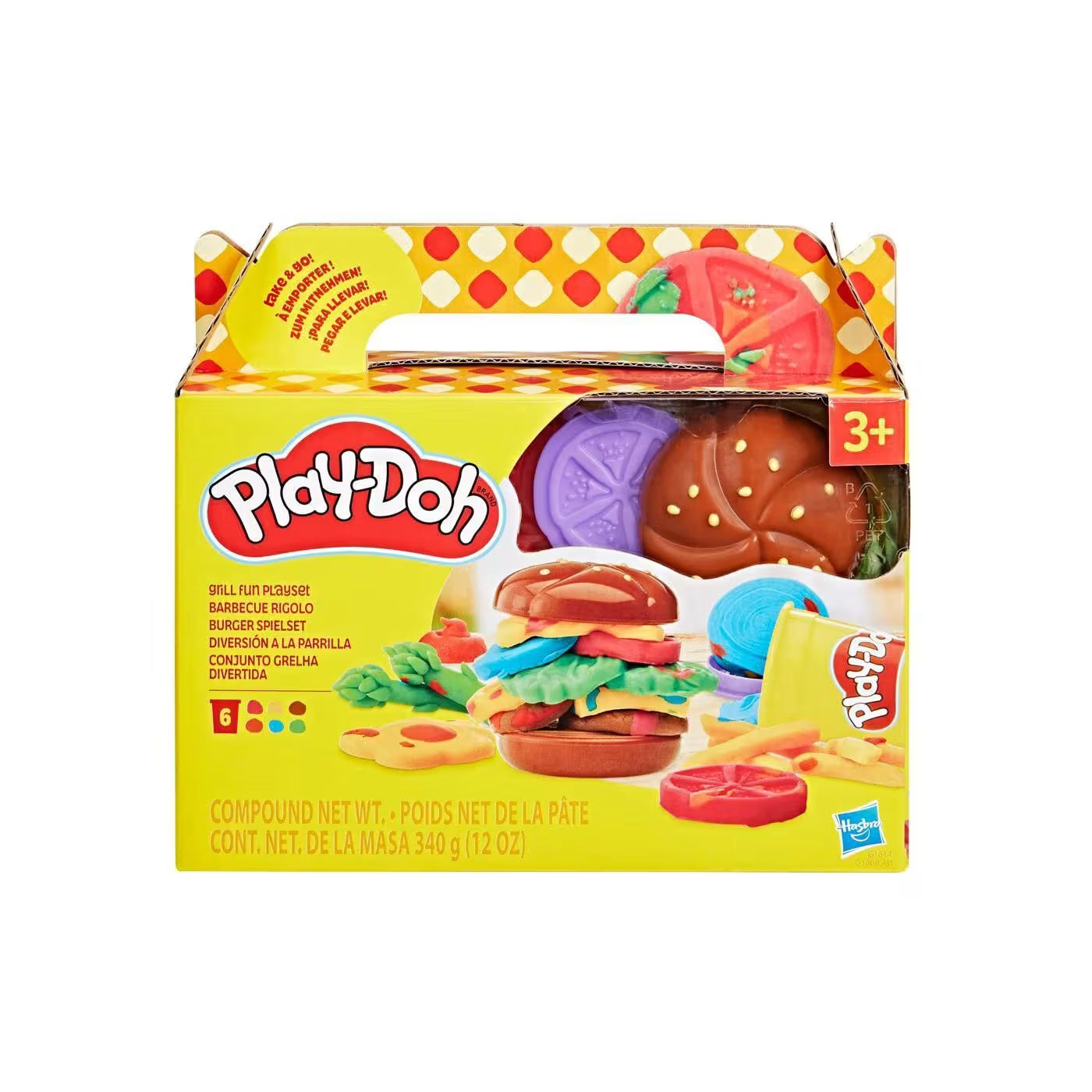 Play-Doh Food Shapes Grill Fun Playset Shape Silly Burgers (G1614) - Fun Planet