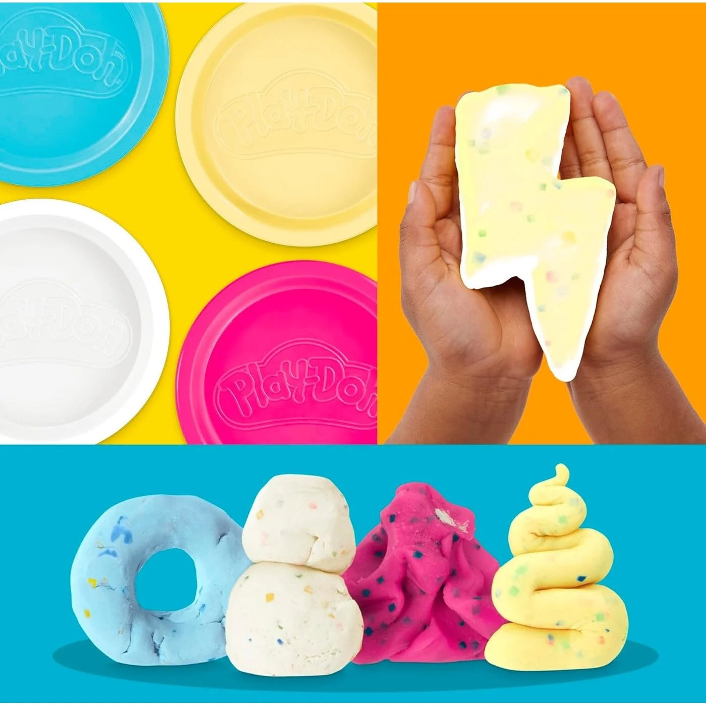 Play-Doh® Specialty Compound Confetti Fun 4 Pack (G1736) - Fun Planet