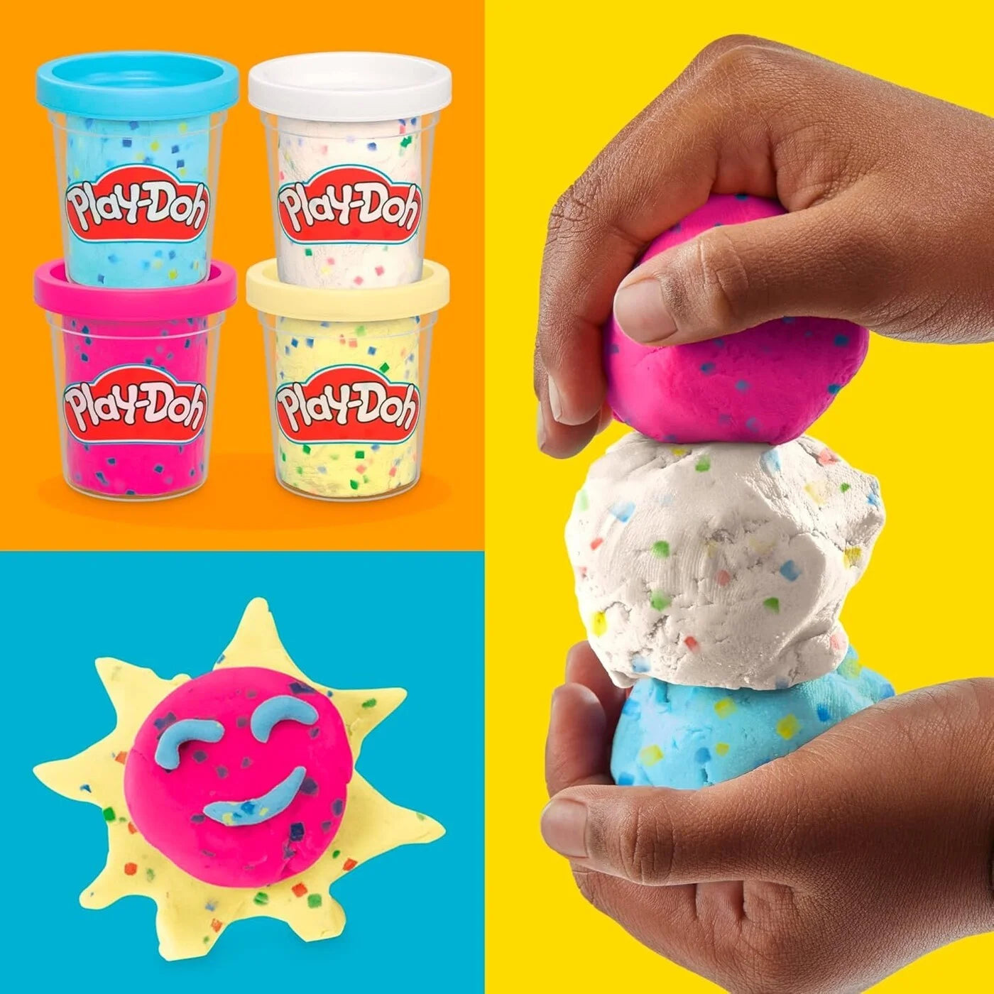 Play-Doh® Specialty Compound Confetti Fun 4 Pack (G1736) - Fun Planet