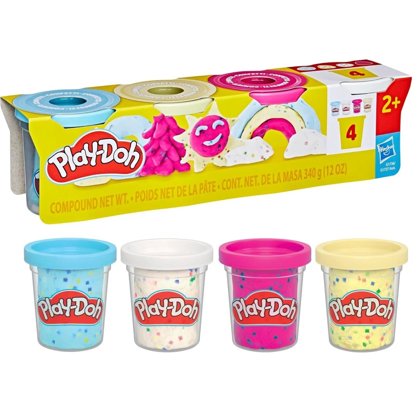 Play-Doh® Specialty Compound Confetti Fun 4 Pack (G1736) - Fun Planet