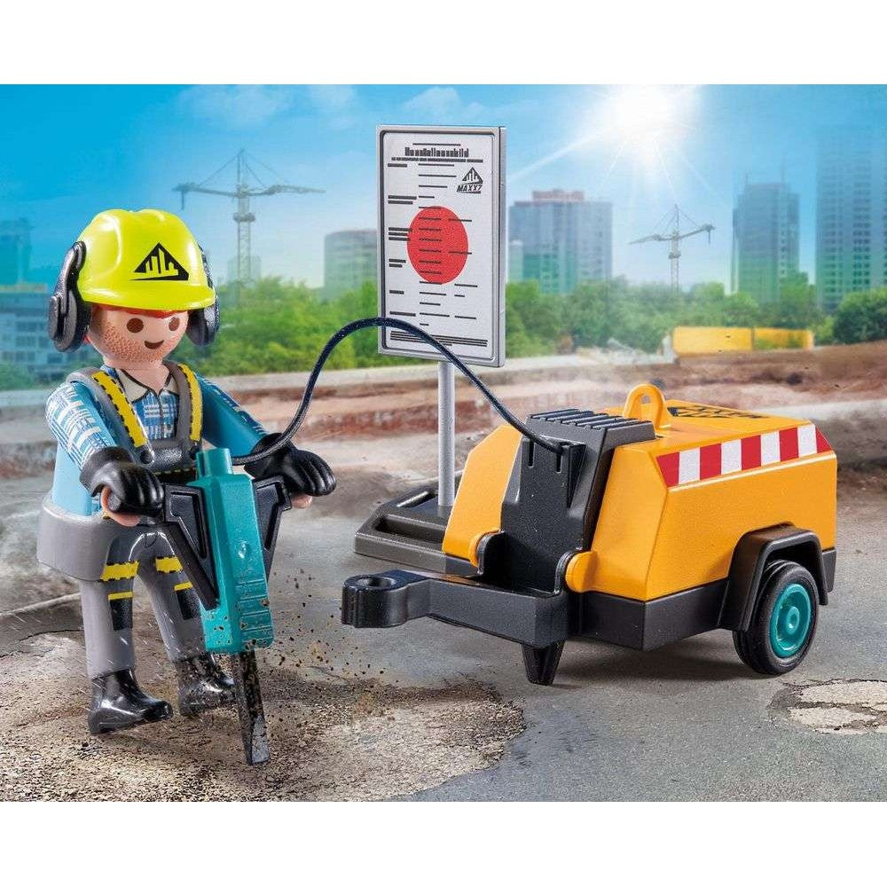 Playmobil Action Heroes Εργάτης με Κομπρεσέρ (71752) - Fun Planet