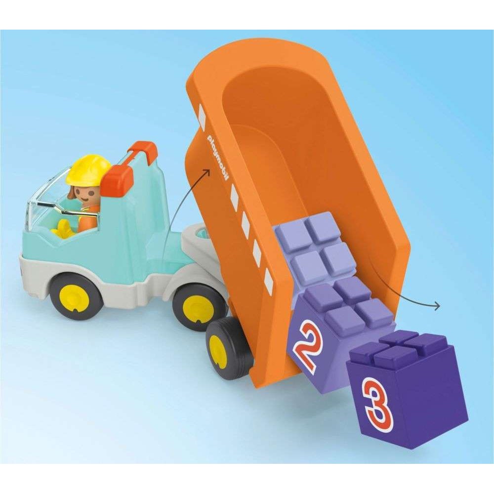 Playmobil Junior Ανατρεπόμενο Φορτηγό με Εργάτη (71685) - Fun Planet