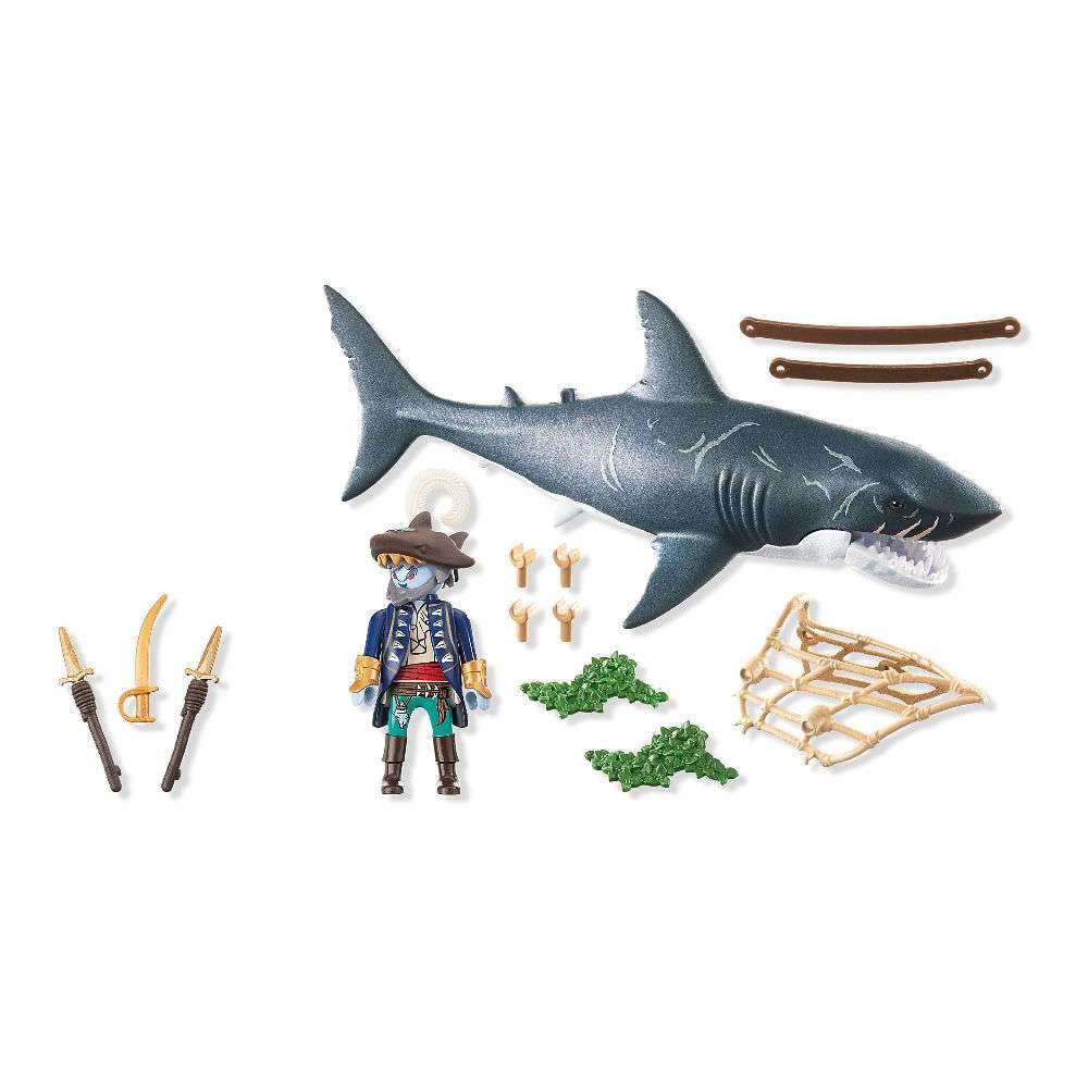 Playmobil Pirates Πειρατής με Γιγαντιαίο Καρχαρία (71793) - Fun Planet