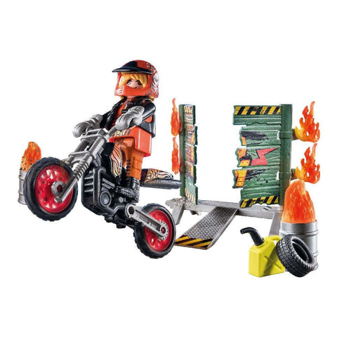 Playmobil Stunt Show Starter Pack Ακροβατικά με Μηχανή Motocross (71256) - Fun Planet