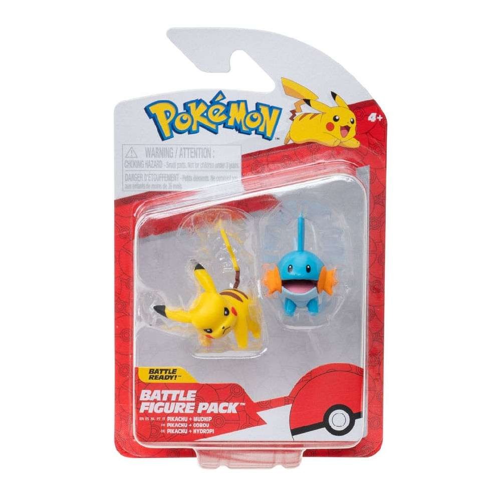 Pokemon Φιγούρές Μάχης Σετ Pack First Partner W04 Pikachu & Mudkip (PKW3592) - Fun Planet