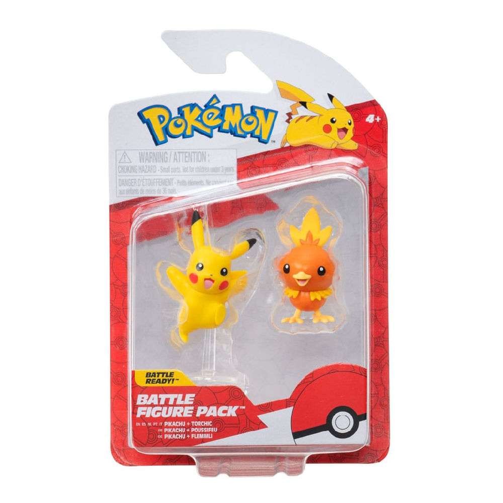 Pokemon Φιγούρές Μάχης Σετ Pack First Partner W04 Pikachu & Torchic (PKW3591) - Fun Planet