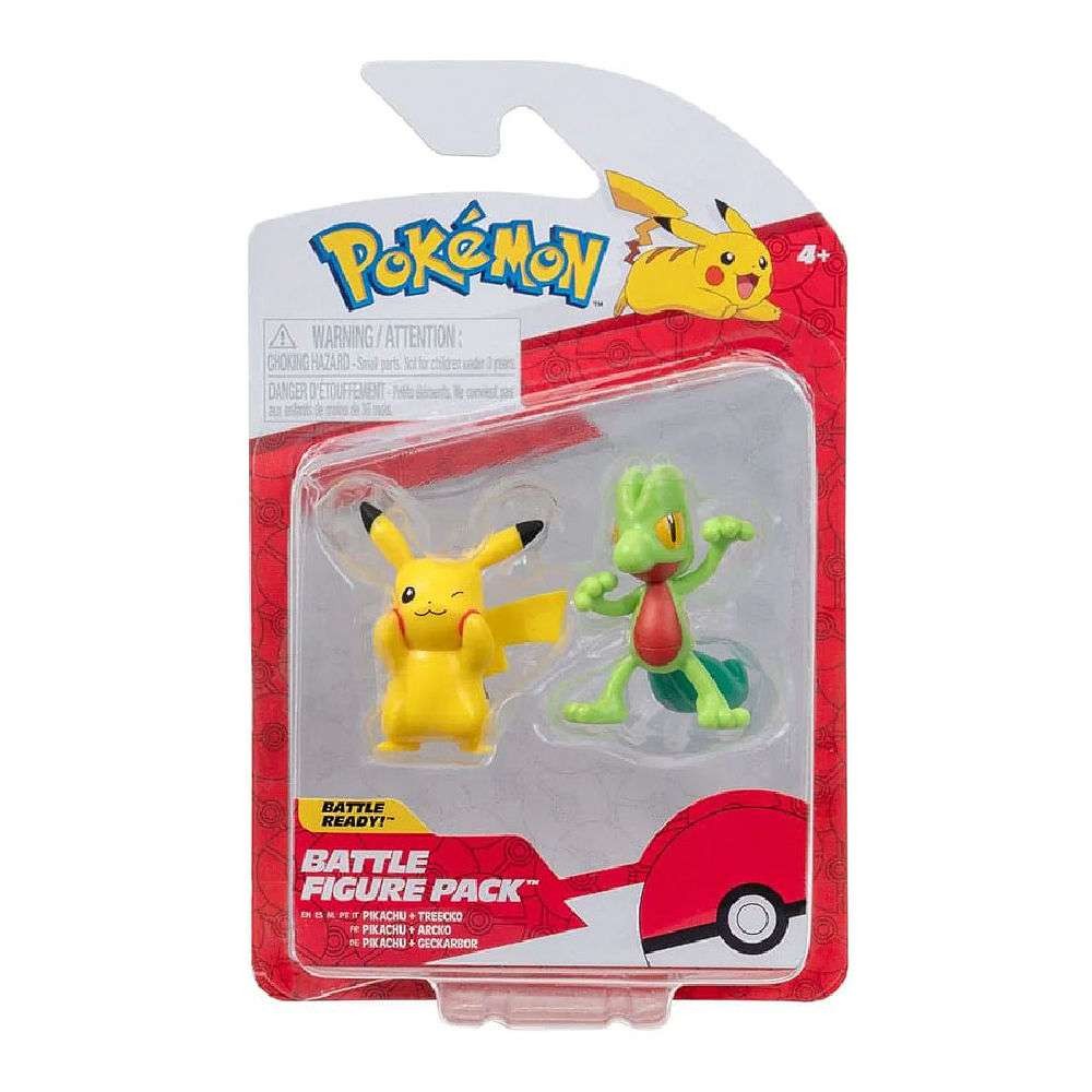 Pokemon Φιγούρές Μάχης Σετ Pack First Partner W04 Pikachu & Treecko (PKW3593) - Fun Planet