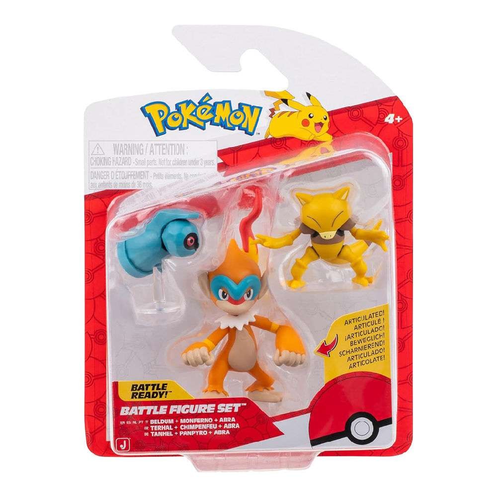 Pokemon Σετ με 3 Φιγούρες Μάχης Beldum, Abra & Monferno Wave 26 (PKW4092)
