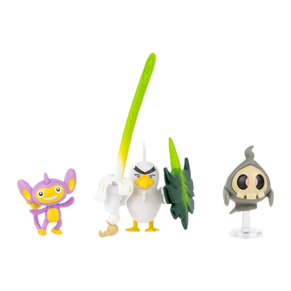 Pokemon Σετ με 3 Φιγούρες Μάχης Duskull, Aipom & Sirfetch'd Wave 26 (PKW4093)
