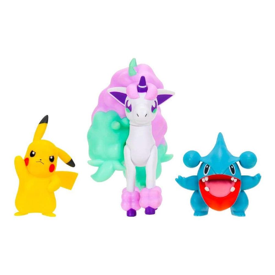 Pokemon Σετ με 3 Φιγούρες Μάχης Gible, Pikachu & Galarian Ponyta Wave 25 (PKW4097)