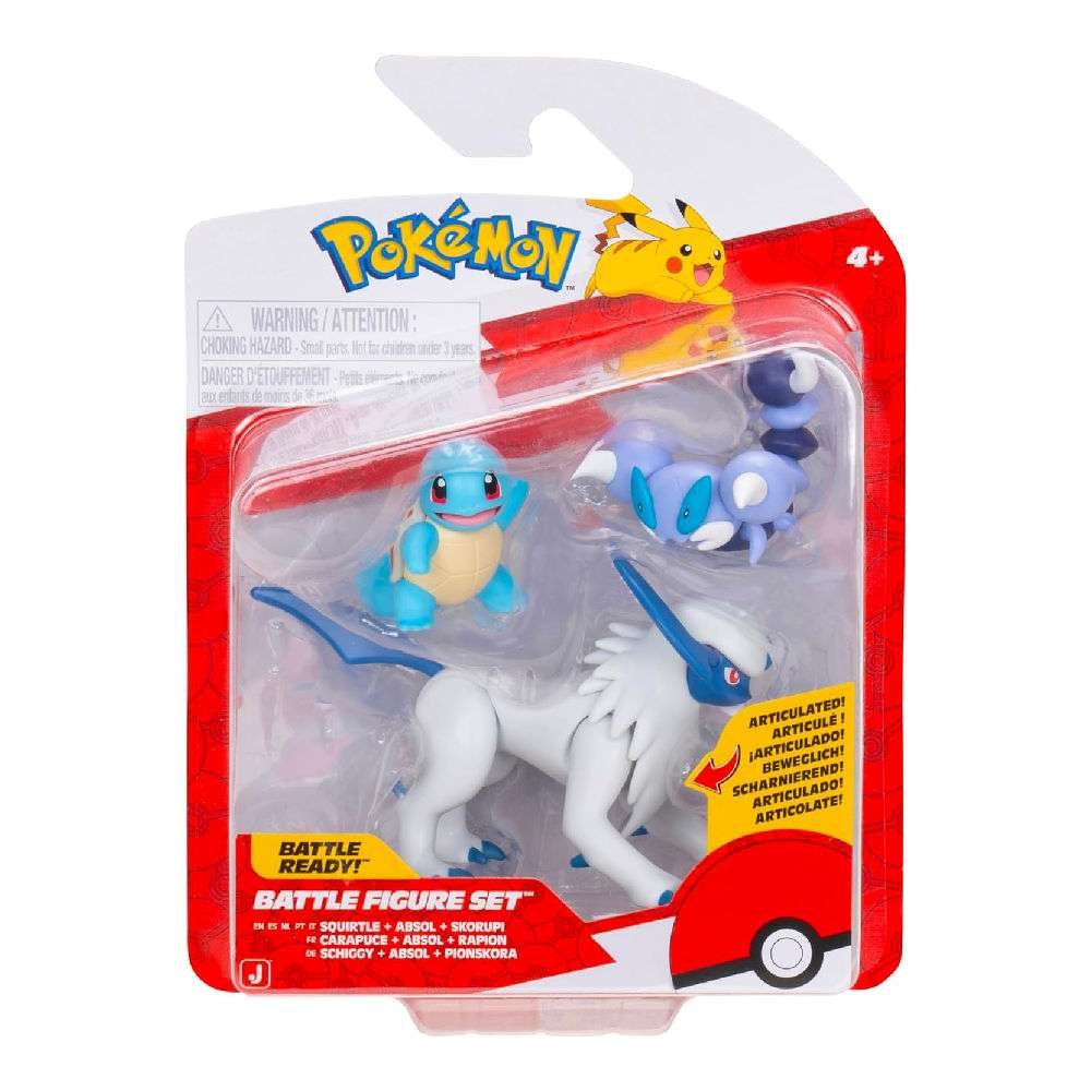 Pokemon Σετ με 3 Φιγούρες Μάχης Squirtle, Skorupi & Absol Wave 25 (PKW4096)