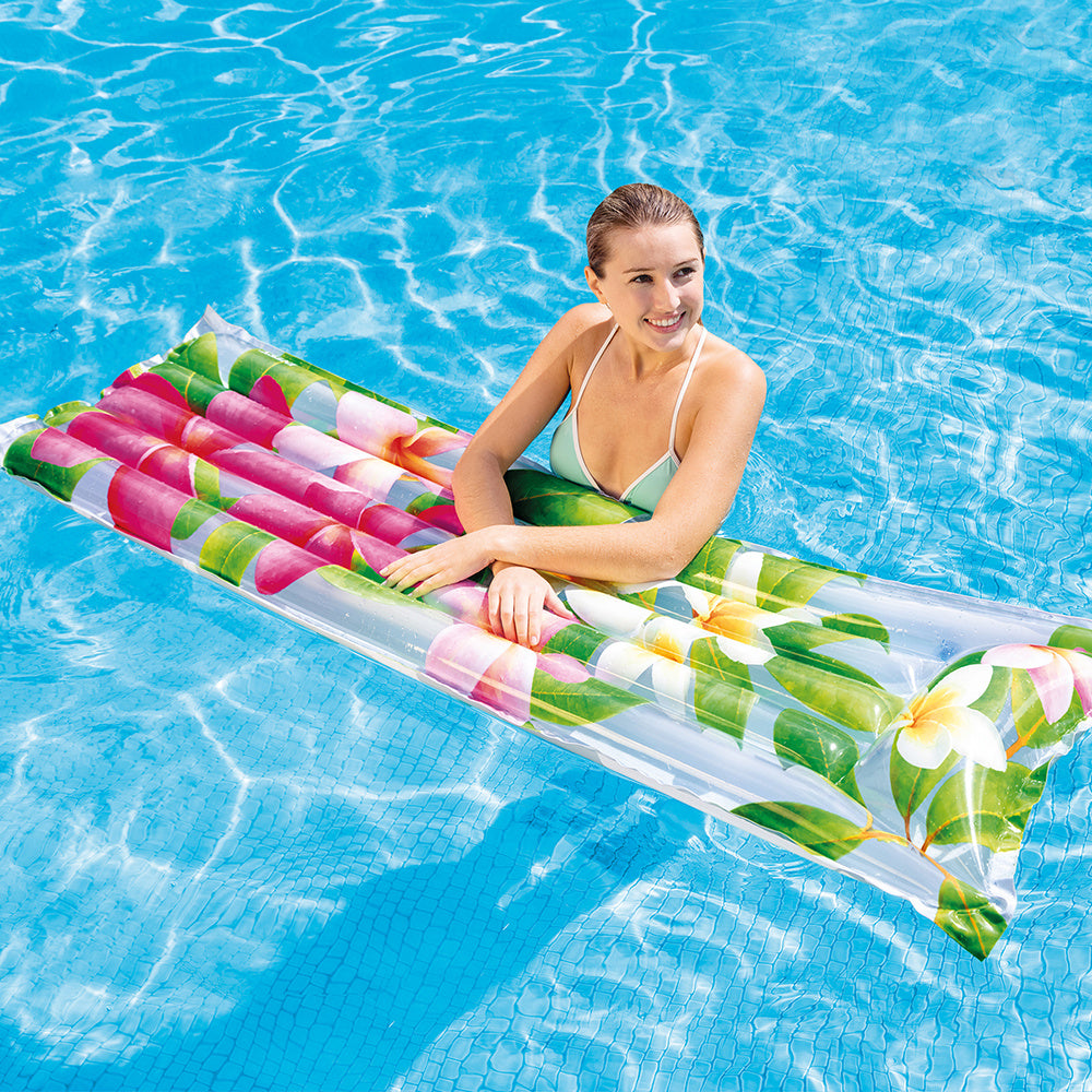 Intex Φουσκωτό Στρώμα 183cm Fashion Mats Flowers (59720EU) - Fun Planet