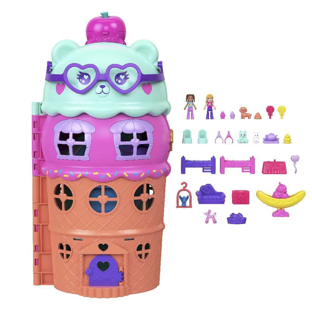 Polly Pocket Polly Mini Σπιτάκι Παγωτό Σετ Παιχνιδιού (JFT91) - Fun Planet