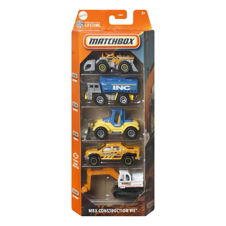 Matchbox Aυτοκινητάκια Σετ των 5 MBX Construction VII (JBX40) - Fun Planet