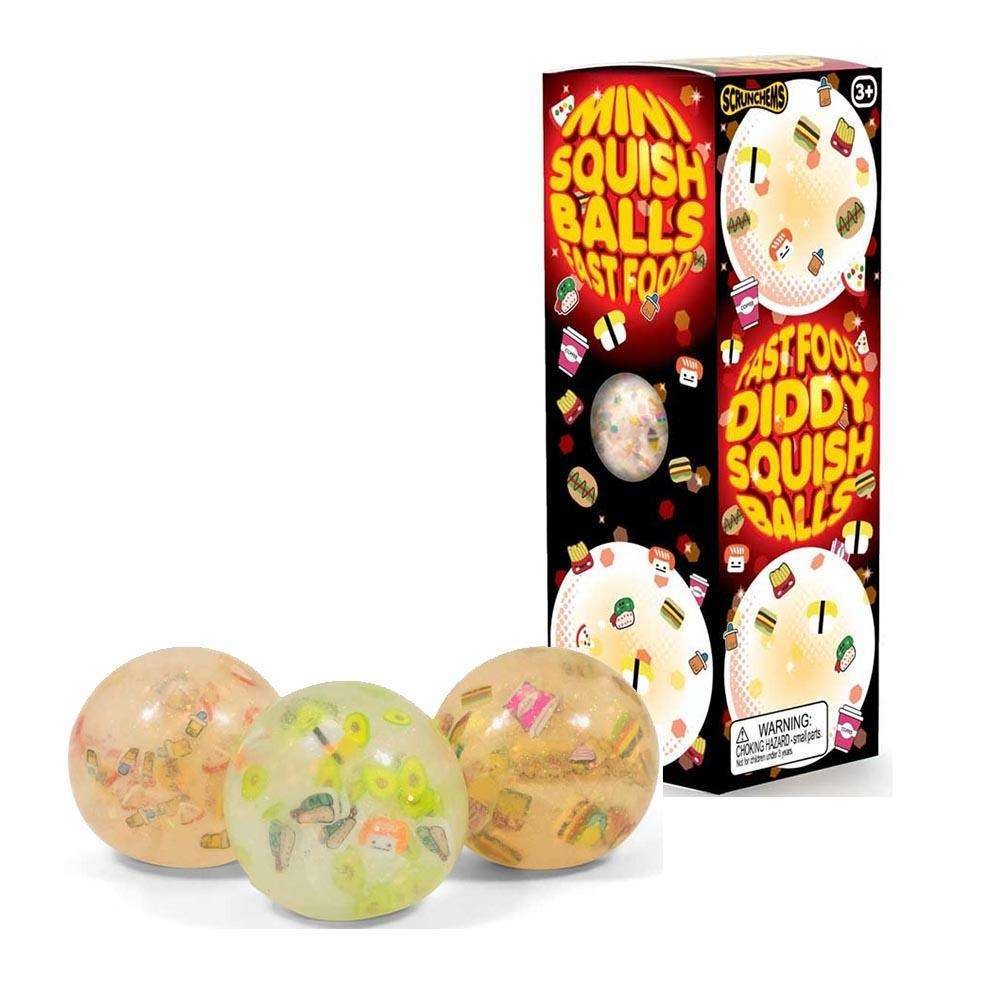 Scrunchems Fast Food Diddy Squish Balls 3 Pack (38741)