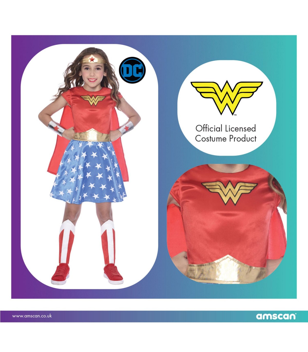 Amscan DC Wonder Woman Classic Αποκριάτικη Στολή - Fun Planet