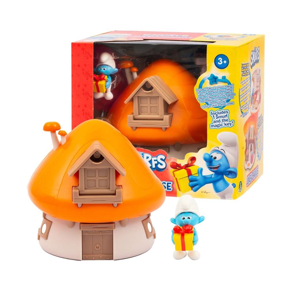The Smurfs Στρουμφάκια Μαγικό Σπίτι Μανιτάρι με Φιγούρα και Μαγικό Κλειδί - Jokey's House (PUF20000) - Fun Planet