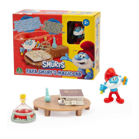 The Smurfs Στρουμφάκια Μίνι Σετ Παιχνιδιού με Φιγούρα και Αξεσουάρ - Papa Smurf's Magic Lab (PUF18000) - Fun Planet