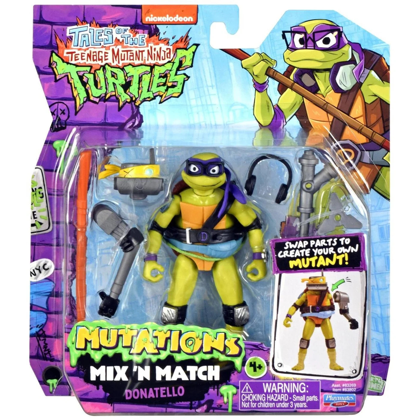 TMNT Mutations Βασική Φιγούρα Mix & Match Donatello (T0201900) - Fun Planet