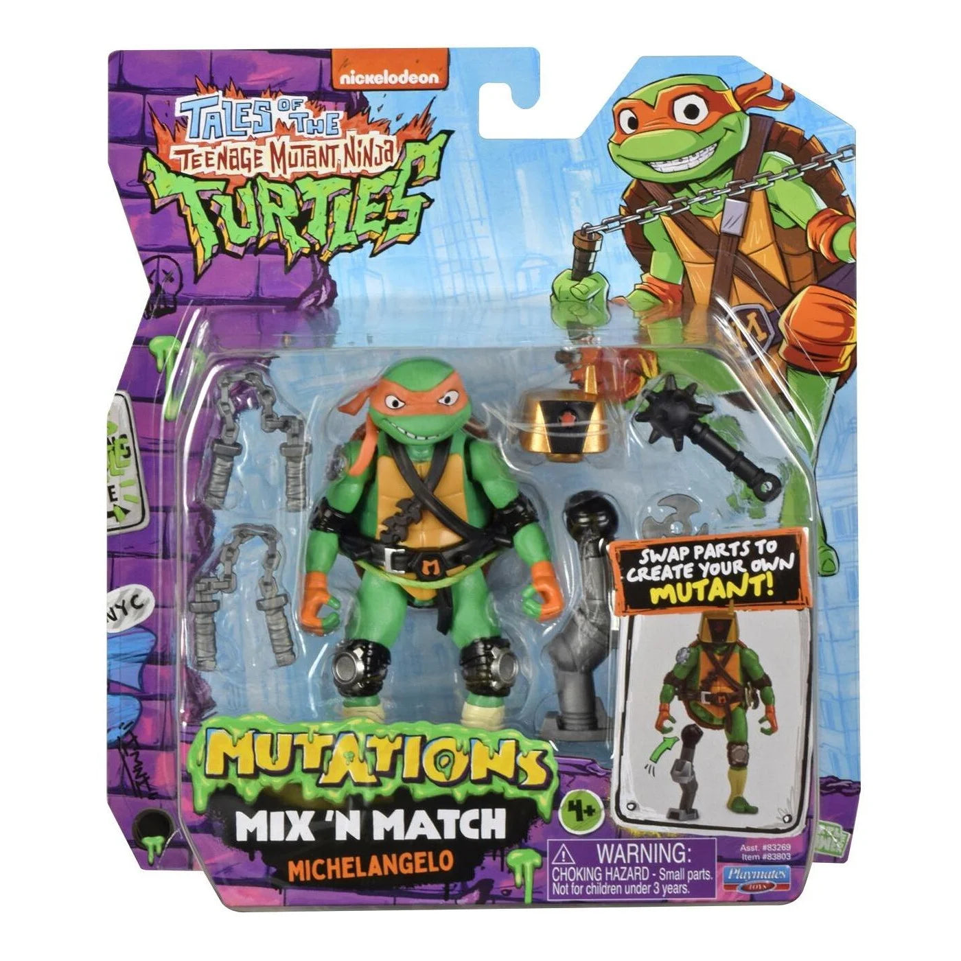 TMNT Mutations Βασική Φιγούρα Mix & Match Michelangelo (T0201900) - Fun Planet