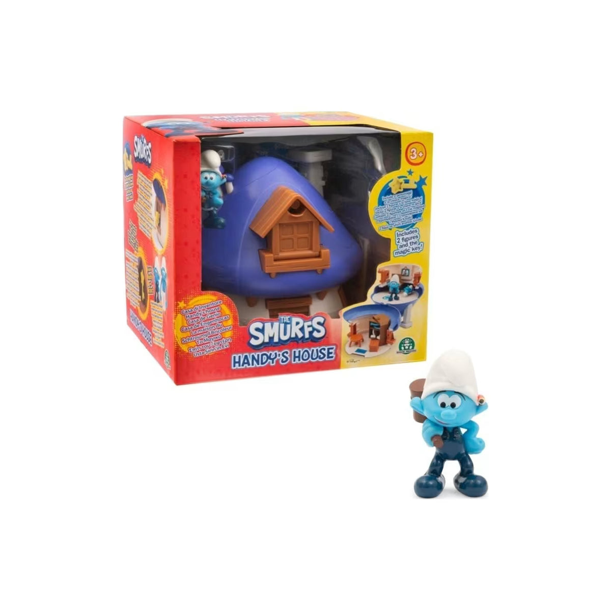 The Smurfs Smurfs Magic House Mushroom with Figure and Magic Key - Jokey's House (PUF20000)