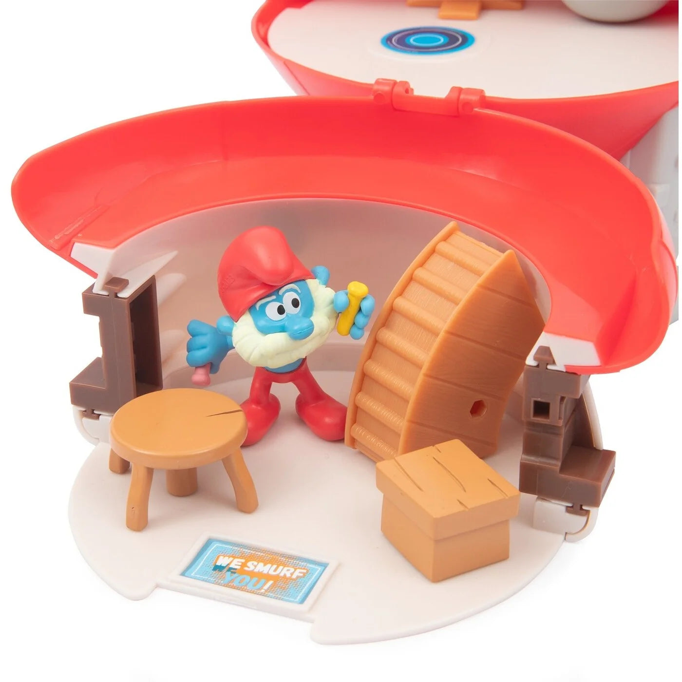 The Smurfs Στρουμφάκια Μαγικό Σπίτι Μανιτάρι με Φιγούρα και Μαγικό Κλειδί - Papa Smurf's House (PUF40000) - Fun Planet