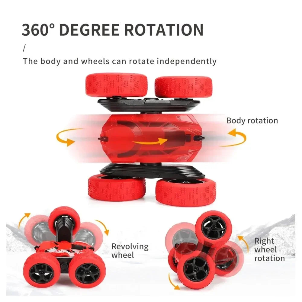 Τηλεκατευθυνόμενο Αυτοκίνητο Stunt Legend 360° 2.4GHz Rechargeable – Κόκκινο (26819B) - Fun Planet
