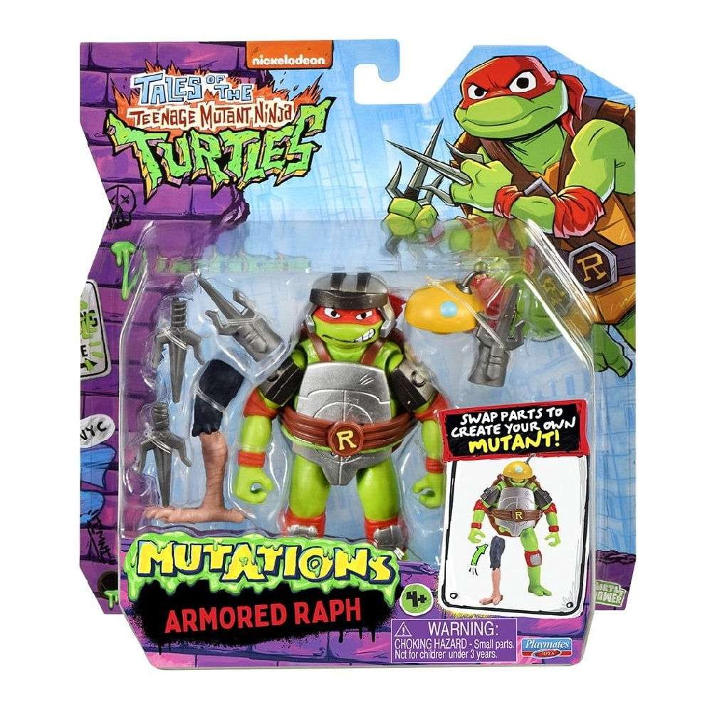 TMNT Tales of The Teenage Mutant Ninja Turtles Φιγούρα Δράσης Mutations Mix 'N Match Armored Raph (T0201A00) - Fun Planet