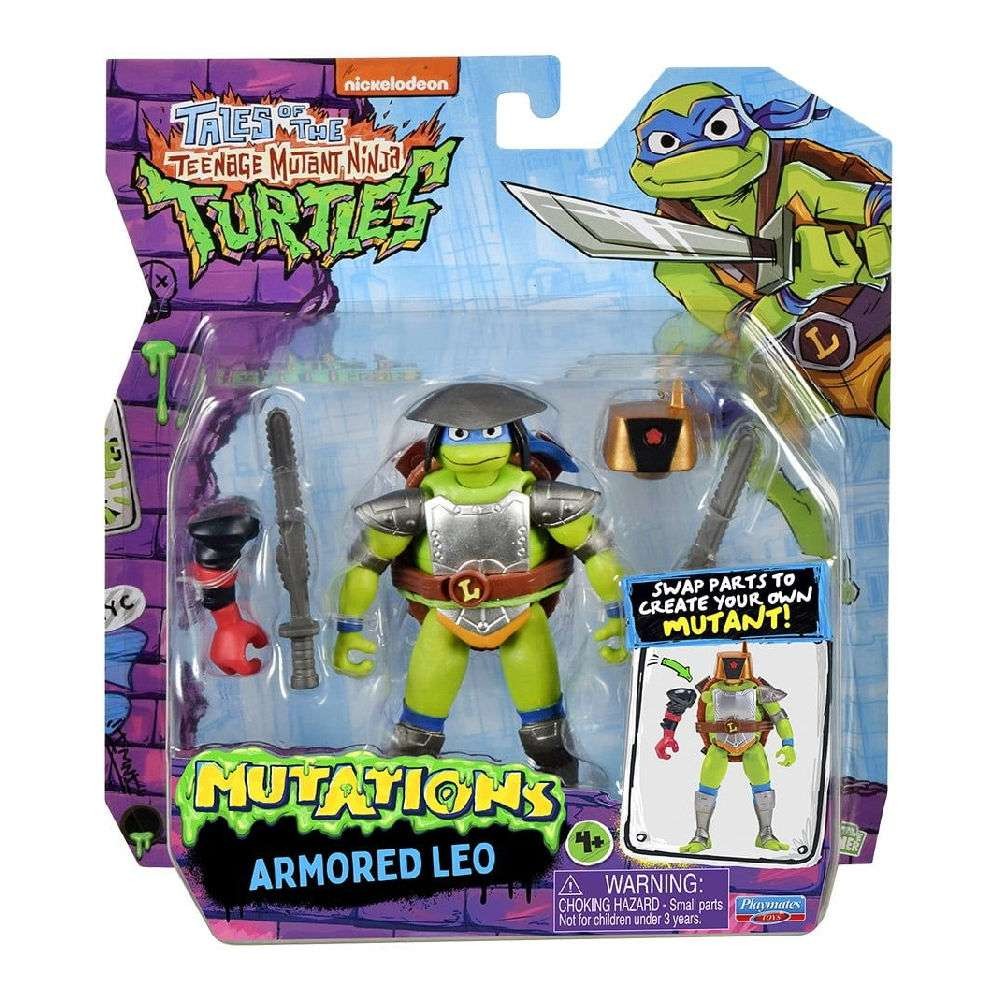 TMNT Tales of The Teenage Mutant Ninja Turtles Φιγούρα Δράσης Mutations Mix 'N Match Armored Leo (T0201A00) - Fun Planet