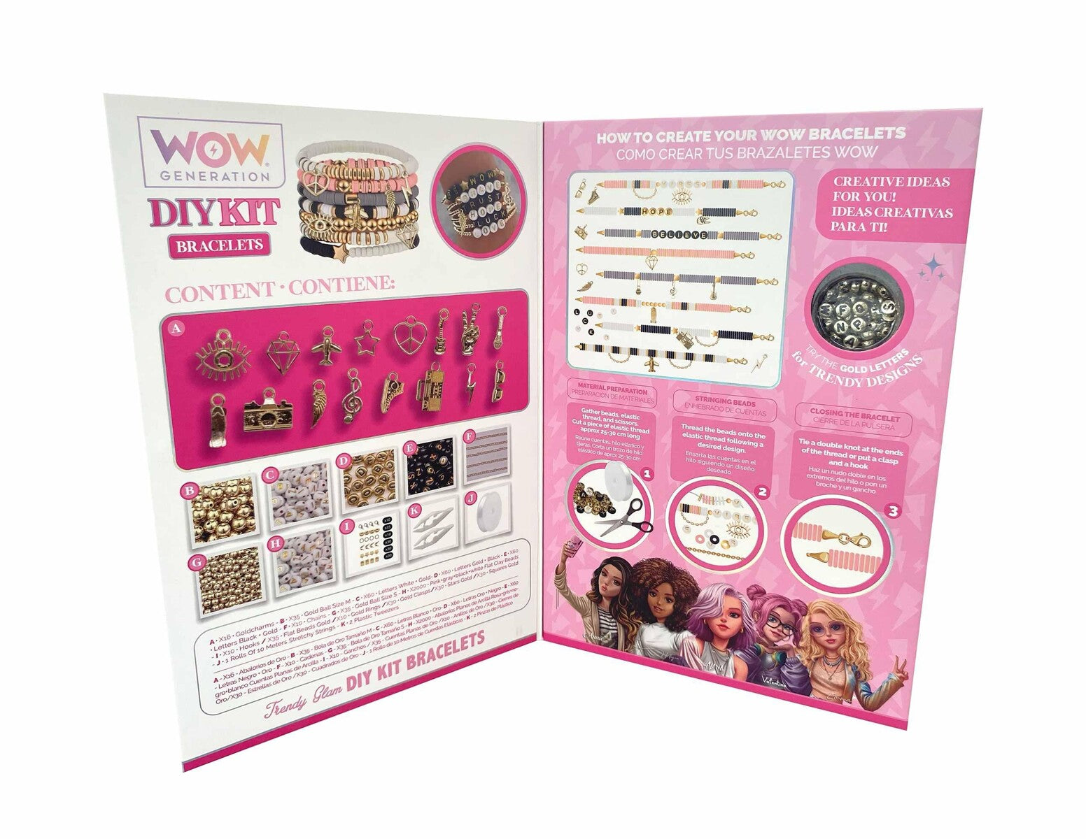 WOW Generation Trendy Glam DIY Kit Bracelets Σετ Κατασκευής Μπασελέ (WOW00125) - Fun Planet
