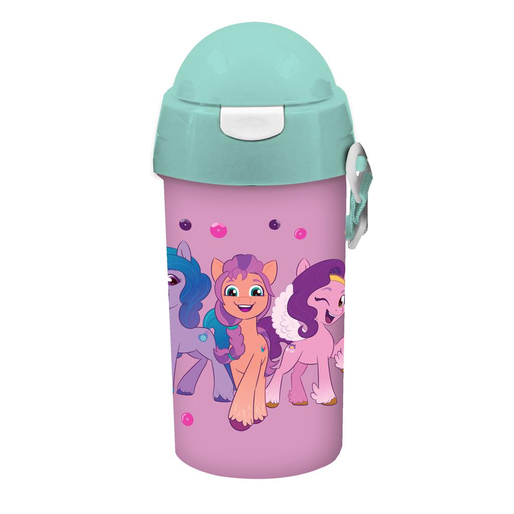 Παγούρι Πλαστικό My Little Pony 500ml Με Καλαμάκι 2 σχέδια (483117) - Fun Planet