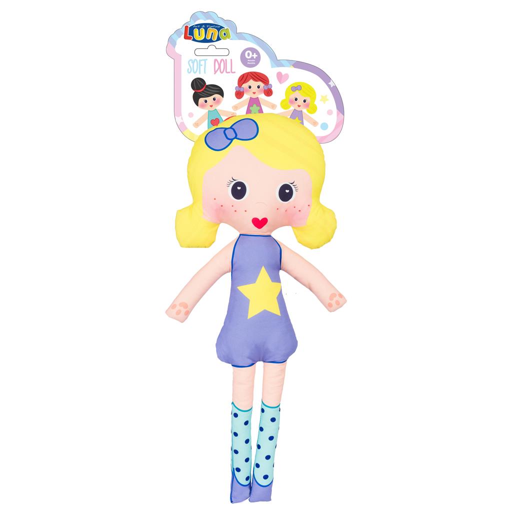 Κούκλα Υφασμάτινη 50εκ σε 5 σχέδια Luna Toys (622168) - Fun Planet