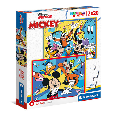 Clementoni Παζλ 2x20 Super Color Mickey (1200-24791) - Fun Planet