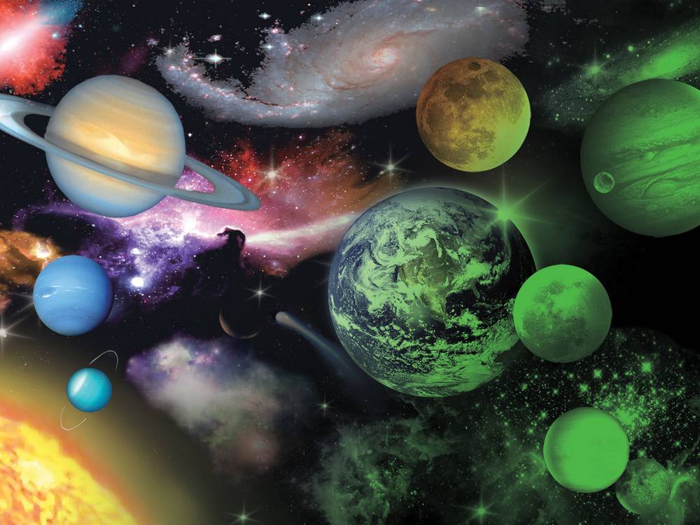 Glow Παζλ 100 Solar System (12513) - Fun Planet