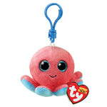 TY Beanie Boos Sheldon Χνουδωτό Κλιπ Χταπόδι Κοραλί 8.5εκ (1607-35255) - Fun Planet
