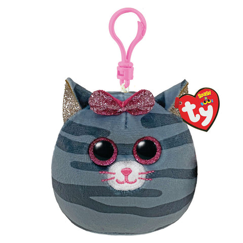 TY Squishy Beanies Kiki Χνουδωτό Κλιπ Γατούλα Γκρι (1607-39565) - Fun Planet