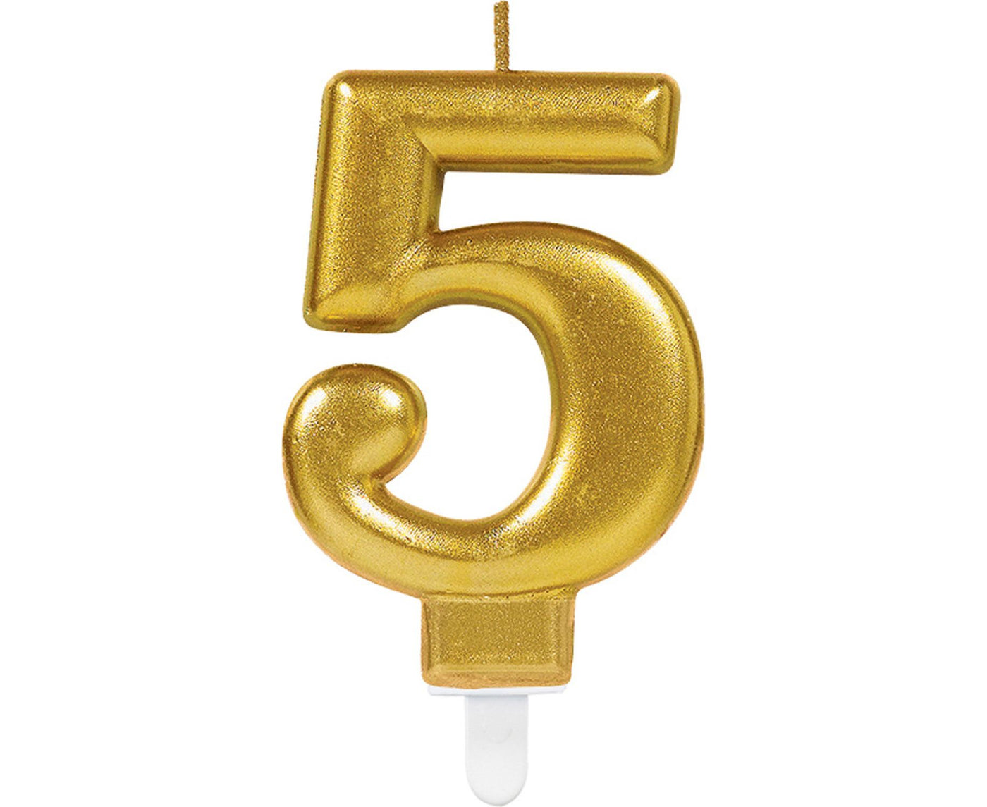 Κερί Τούρτας Νούμερο "5" Χρυσό Sparkling Celebrations Gold 8cm (M9901777) - Fun Planet